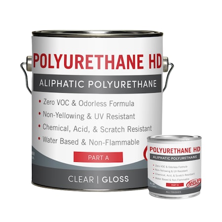 1 Gal Kit Polyurethane HD With IsoFree® Technology, Gloss, Clear